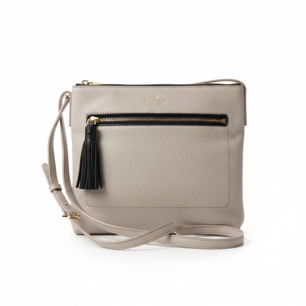 Kate Spade NY Chester Street Dessi Warm Beige Black Crossbody Bag Purse